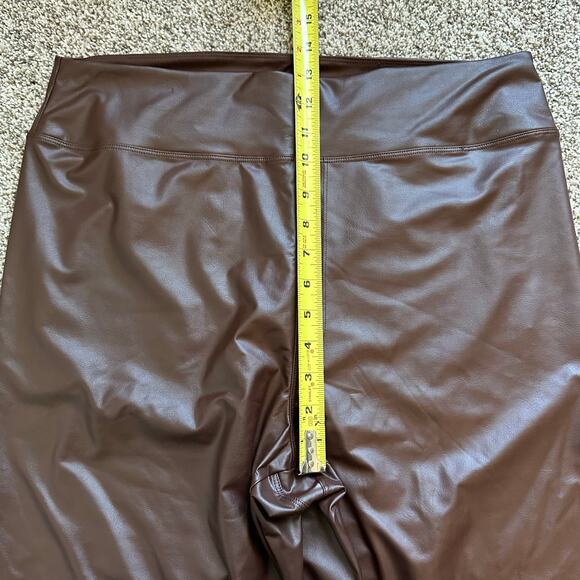 Aerie Offline Real Lux dark brown faux leather hi-rise leggings size XXL NWT - Picture 12 of 12